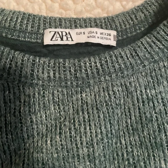 ZARA Green/blue Sweater size Small - Picture 3 of 3